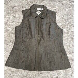 NWT Weekends by Chico's Hahnee Vest Womens Size 0  Rustic Olive Green